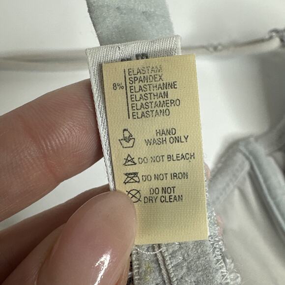 Vintage La Perla Coquette Floral Embroidered Lace Underwire Bra 36 Muted Blue - Picture 11 of 16